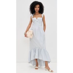 Andres Otalora Ananya Dress Sky Blue Stripes 4